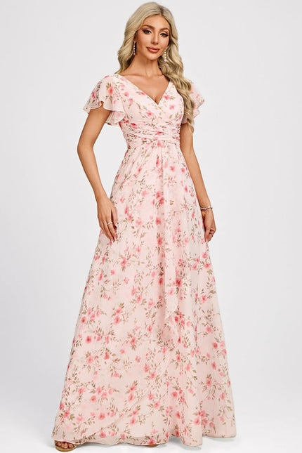 Robe Trapèze Mousseline Fendue - gallery 2