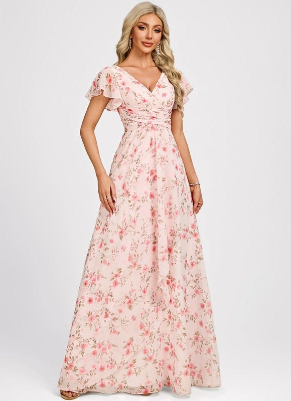 Robe Trapèze Mousseline Fendue - gallery 2