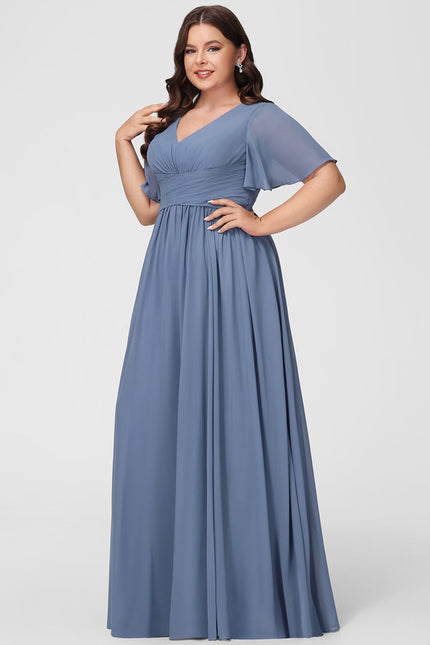 Robe Trapèze Mousseline Fendue - gallery 7