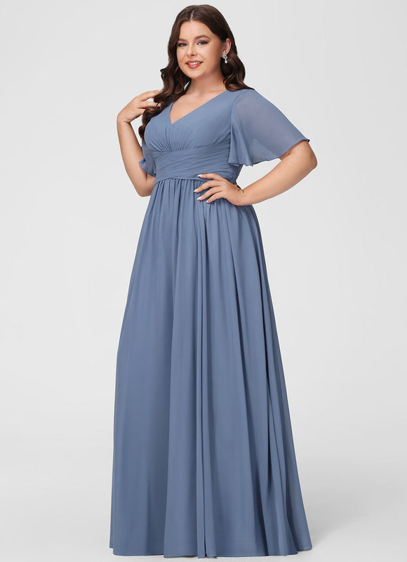 Robe Trapèze Mousseline Fendue - gallery 7