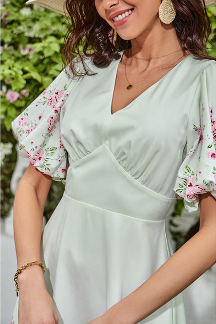Robe Trapèze Rêve Floral Éthéré - gallery 4