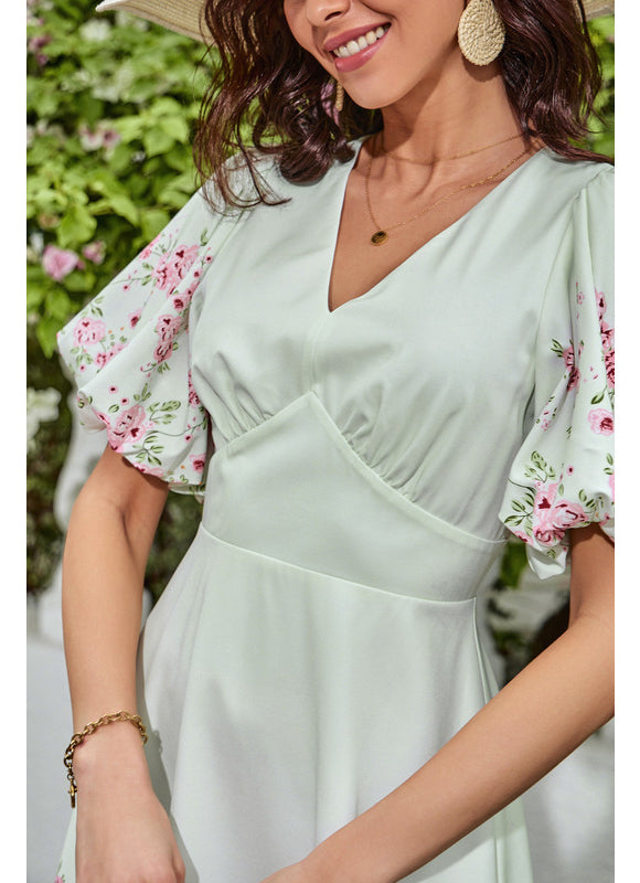 Robe Trapèze Rêve Floral Éthéré - gallery 4