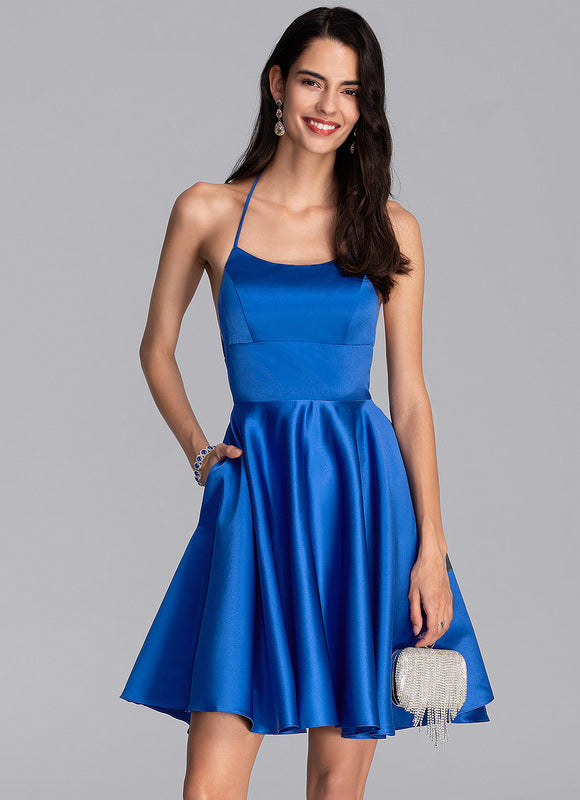 Robe Trapèze Rêve Rosé Satiné