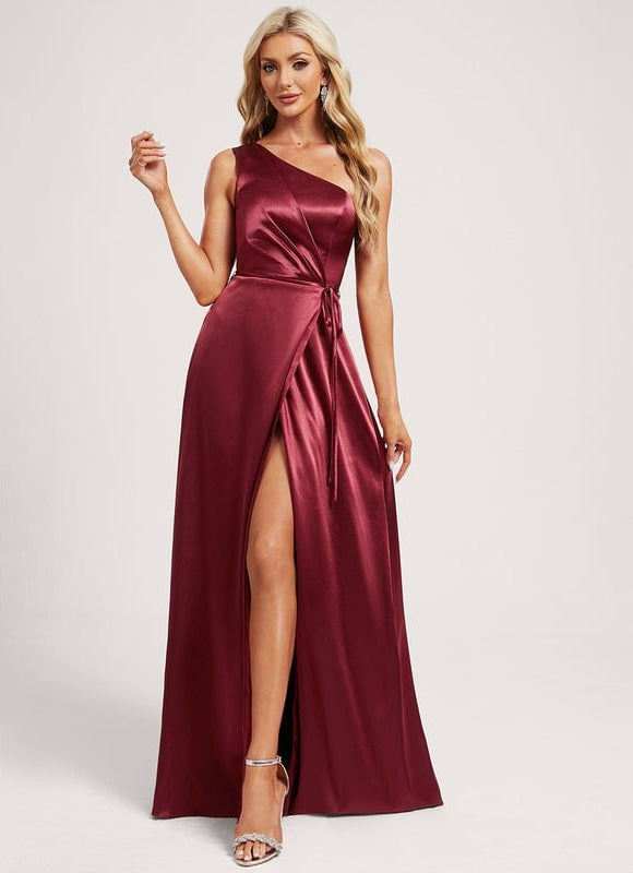 Robe Trapèze Satin Céleste