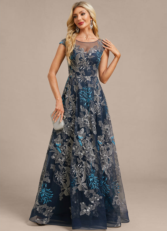 Robe Trapèze Élégance Floral Nuit - gallery 3