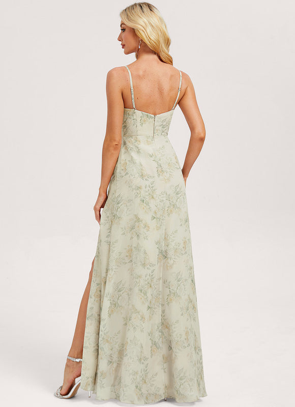 Robe Trapèze Flottante Olive - gallery 4