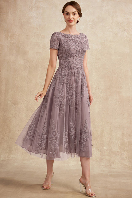 Robe Trapèze Lavande Éthérée - gallery 5