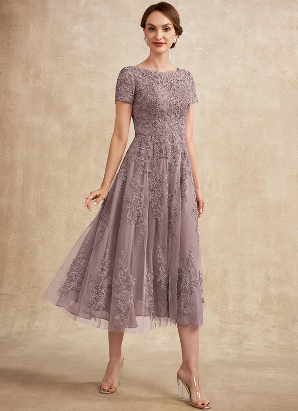 Robe Trapèze Lavande Éthérée - gallery 5