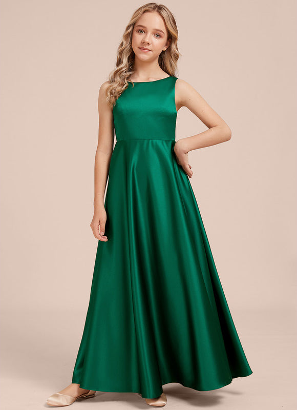 Robe Trapèze Émeraude Satinée - gallery 2