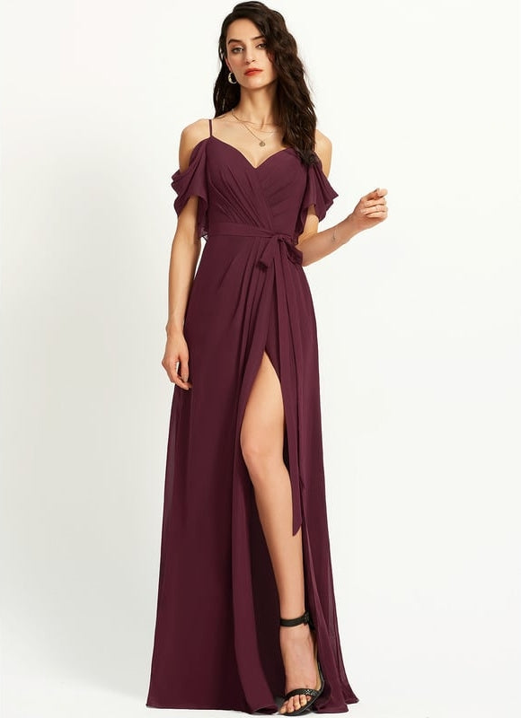 Robe Trapèze Mousseline Fendue
