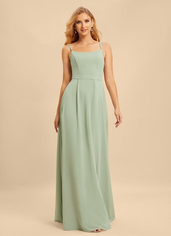 Robe Trapèze Bleue Soirée Longue Slit - gallery 4