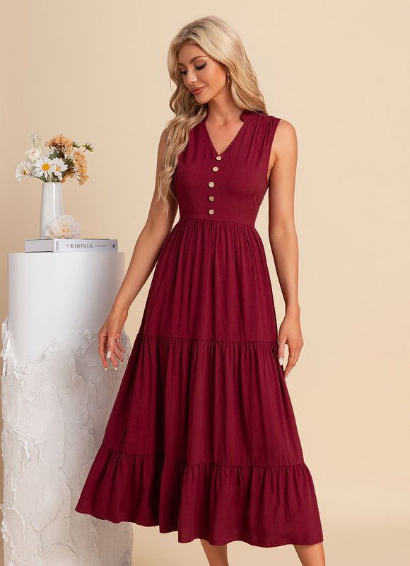 Robe Trapèze Midi Épure - gallery 4