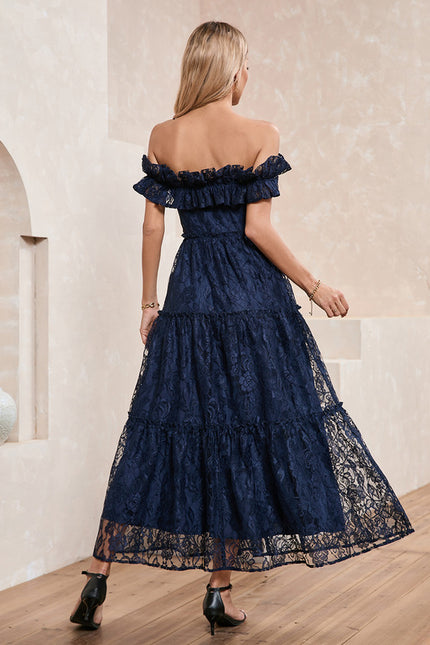 Robe Trapèze Élégance Dentelle Maxi - gallery 2