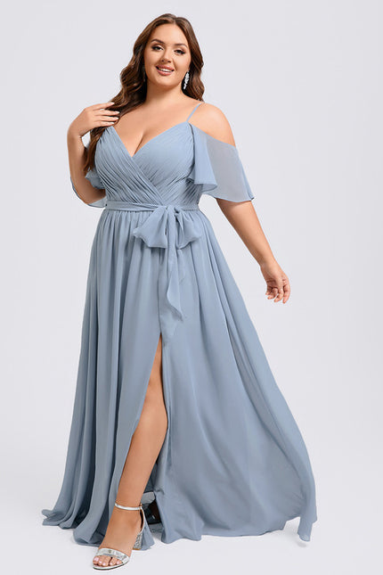 Robe Trapèze Aérienne Céleste - gallery 8