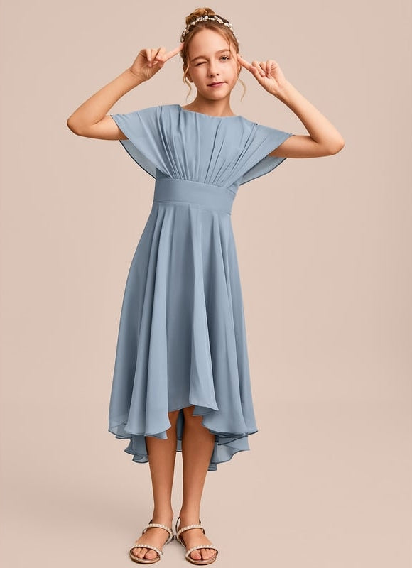 Robe Trapèze Bleu Nuit Flottant - gallery 4