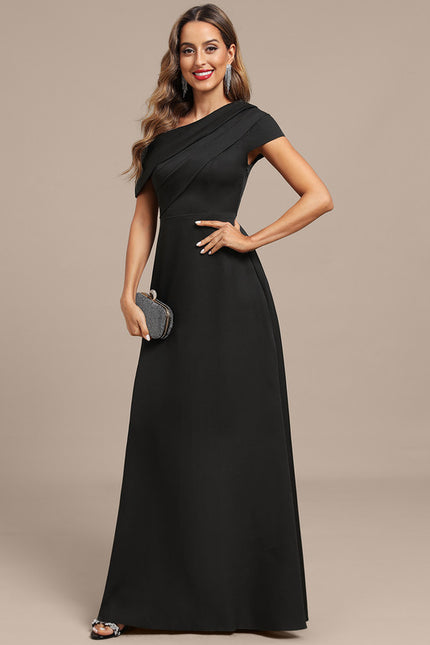 Robe Trapèze Noire Élégante - gallery 3
