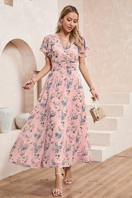 Robe Trapèze Fleurie Nuit - gallery 8