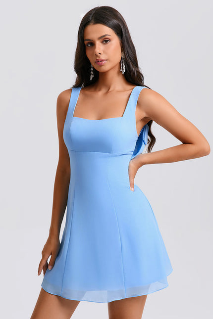 Robe Trapèze Céleste Azur - gallery 2