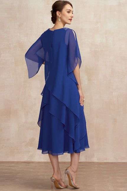 Robe Trapèze Bleu Cascade Chic - gallery 5
