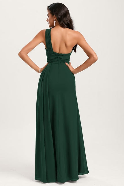 Robe Trapèze Asymétrique Beige - gallery 1
