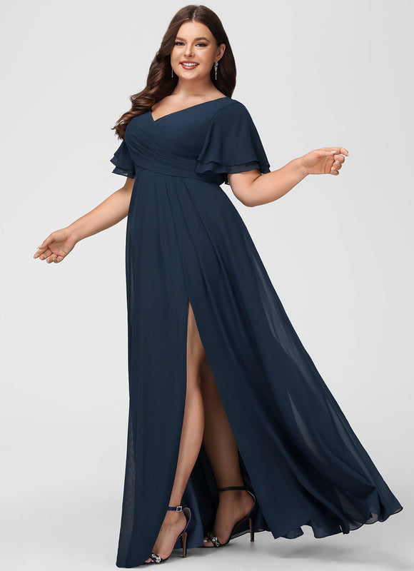 Robe Trapèze Longue Beige Élégante - gallery 5