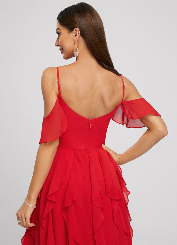 Robe Trapèze Rouge Éclatant - gallery 6