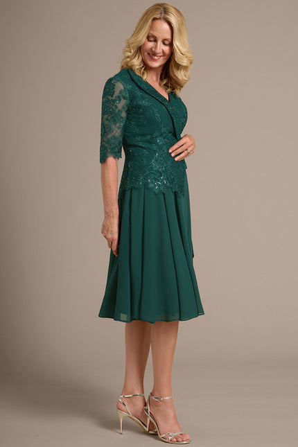 Robe Trapeze Verte - gallery 5