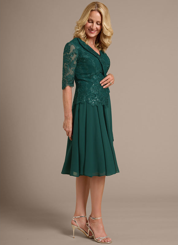 Robe Trapeze Verte - gallery 5
