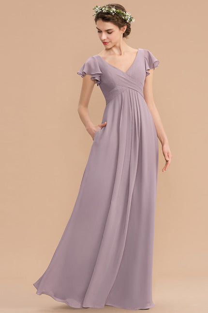Robe Trapèze Mousseline Fendue - gallery 2
