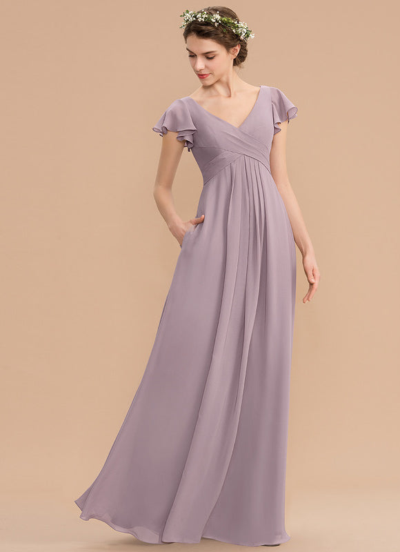 Robe Trapèze Mousseline Fendue - gallery 2