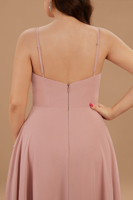 Robe Trapèze Bleu Élégant Longue - gallery 9
