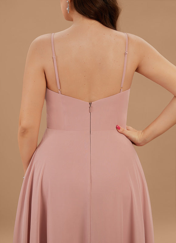 Robe Trapèze Bleu Élégant Longue - gallery 9
