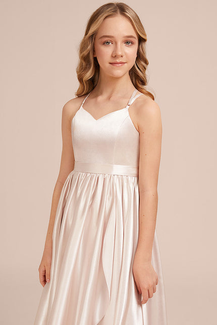 Robe Trapèze Satinée Longue Émeraude - gallery 5