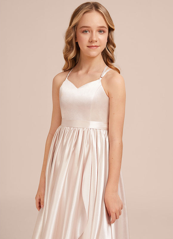 Robe Trapèze Satinée Longue Émeraude - gallery 5