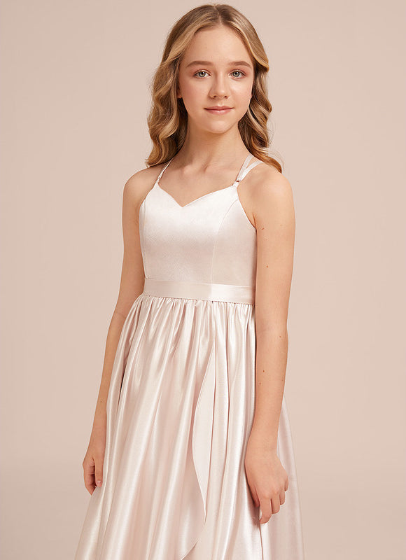 Robe Trapèze Satinée Longue Émeraude - gallery 5
