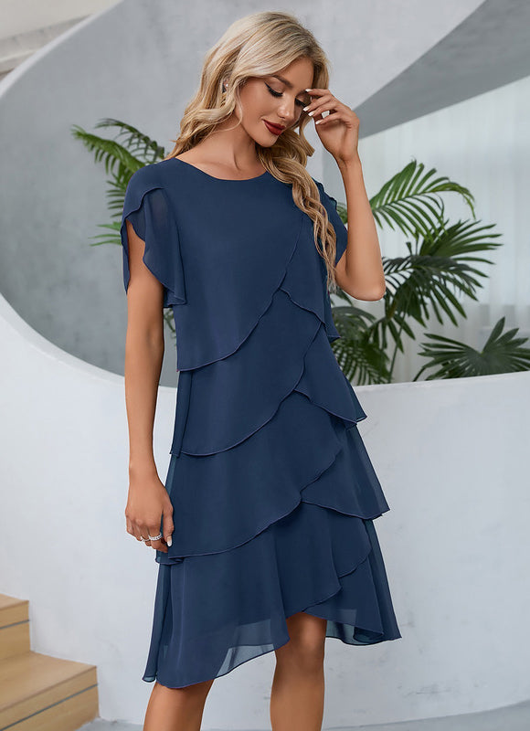 Robe Trapèze Vague Marine - gallery 4