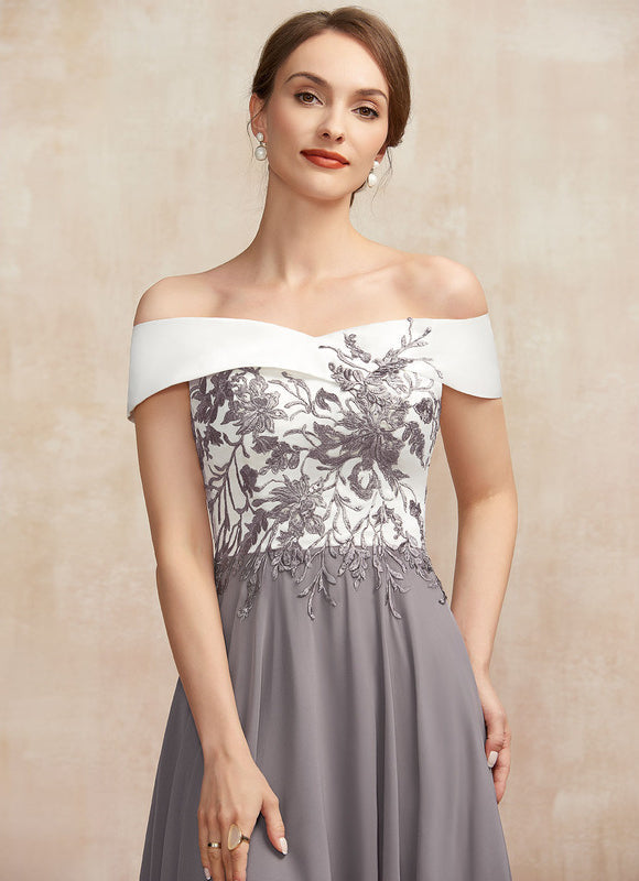 Robe Trapèze Satin Éclat Grisé - gallery 3