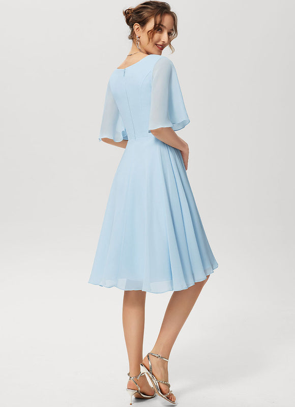 Robe Trapèze Drapé Élégant Chic - gallery 4