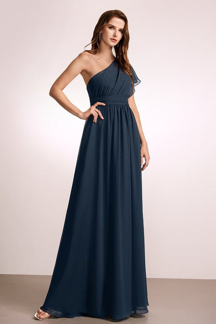 Robe Trapèze Asymétrique Beige - gallery 2