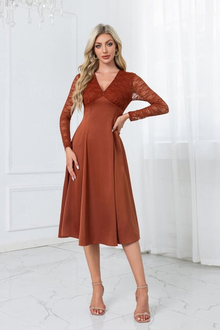 Robe Trapèze Écarlate Élégante - gallery 6