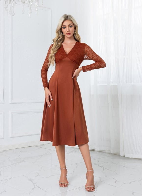 Robe Trapèze Écarlate Élégante - gallery 6
