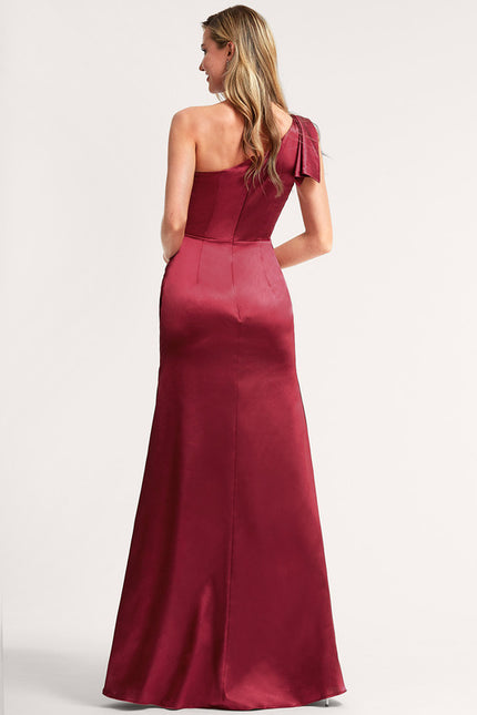 Robe Trapèze Rouge Satiné Chic - gallery 4