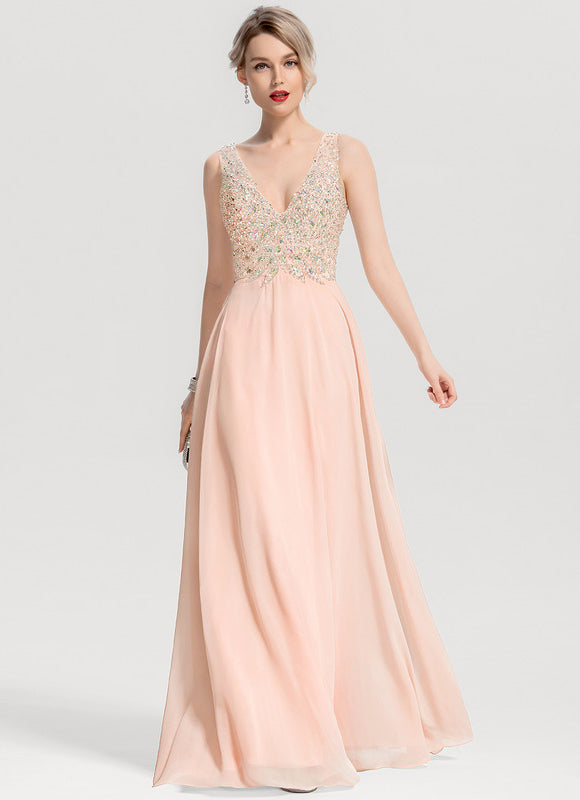 Robe Trapèze Éclat Pêche Satiné - gallery 2