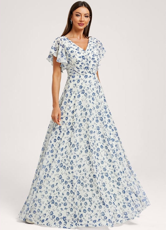 Robe Trapèze Mousseline Fendue