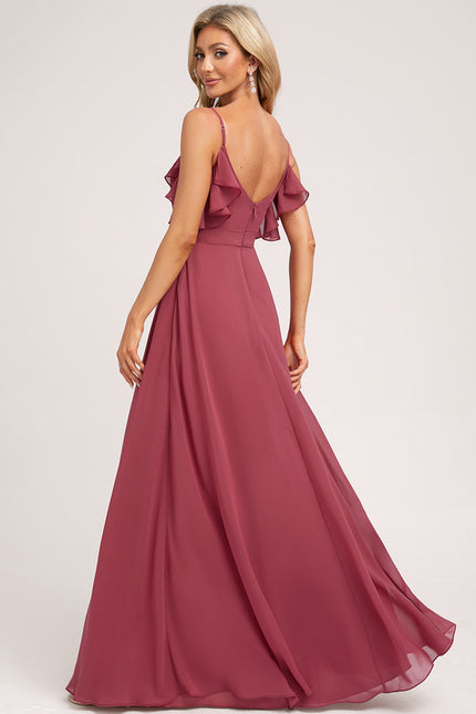 Robe Trapèze Mousseline Fendue - gallery 2