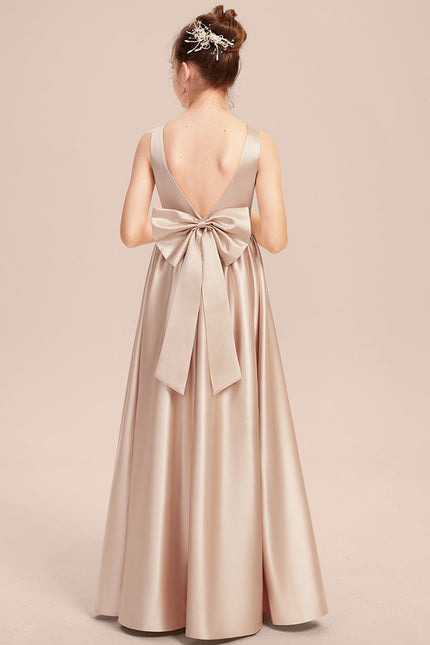 Robe Trapèze Satinée Rose - gallery 3