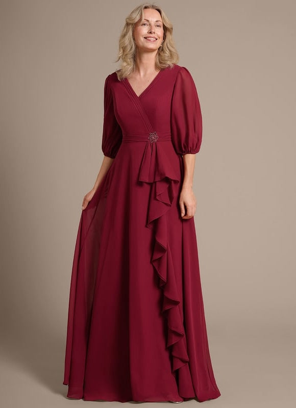 Robe Trapèze Rouge Élégant - gallery 4