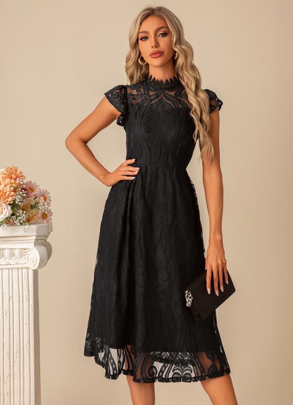 Robe Trapèze Nuit Écarlate - gallery 7