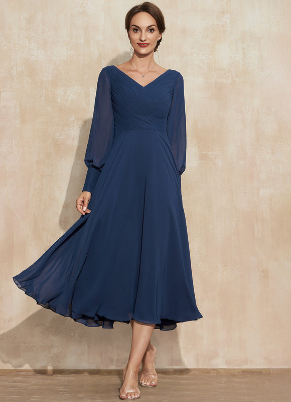 Robe Trapèze Chiffon Élégante