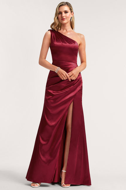 Robe Trapèze Rouge Satiné Chic